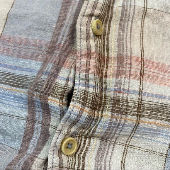Tommy Bahama Shirt Men's XL Plaid Linen Button Lightweight Summer Casual Beach - Picture 6 of 14